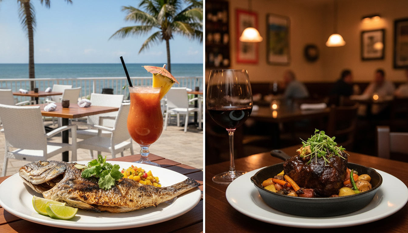Vero Beach Culinary Journey: Oceanfront Splendor vs. Mainland Charms